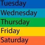 Free Printable ☆ Days Of The Week   The Flying Drunken Monkey The   Free Printable Days Of The Week