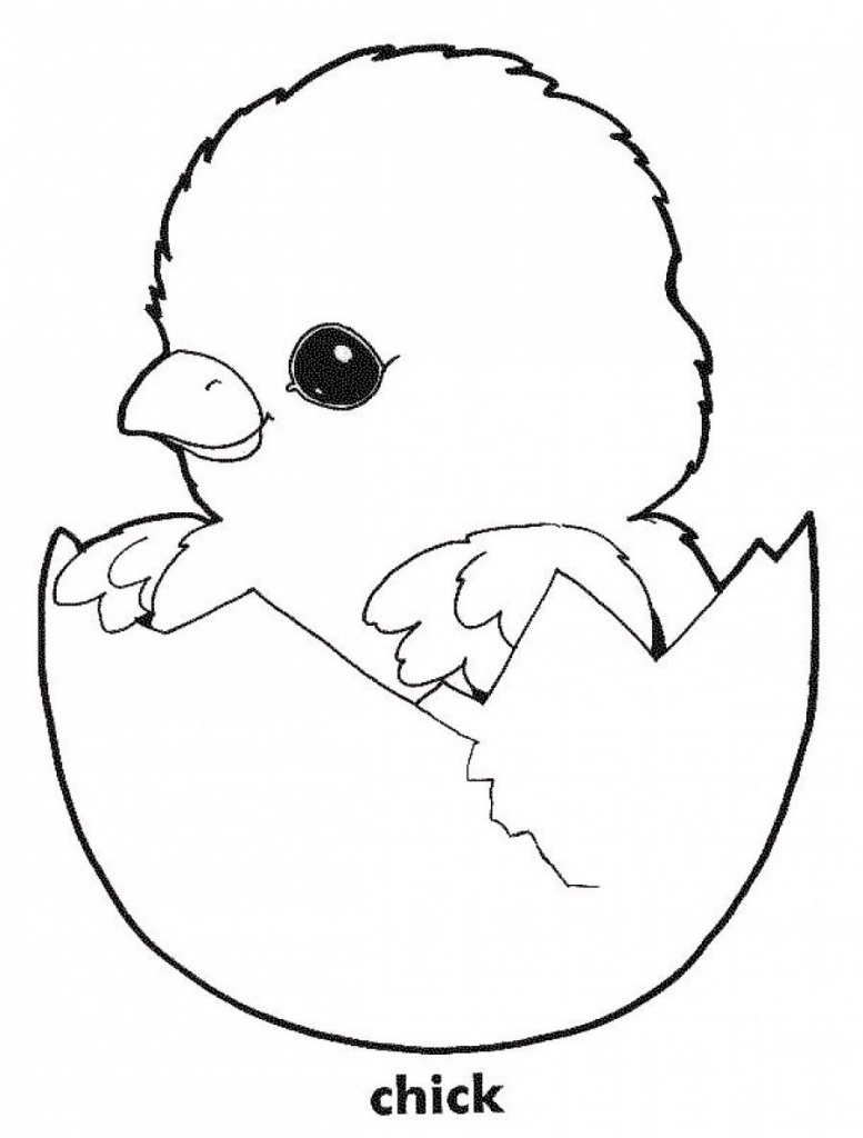 Free Printable Easter Baby Chick Coloring Pages With Chicken Print - Free Printable Easter Baby Chick Coloring Pages