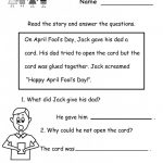 Free Printable English Reading Worksheets For Kindergarten | Free   Free Printable English Reading Worksheets For Kindergarten