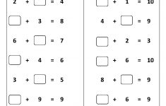 Free Printable Math Addition Worksheets For Kindergarten