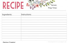 free printable floral recipe card free printable recipe cards Free Printable : Floral Recipe Card - Free Printable Recipe Cards