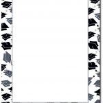 Free Printable Graduation Paper | Mortar Hat Border Letterhead   Free Printable Graduation Paper
