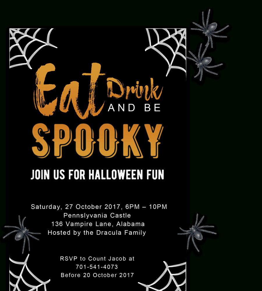 Free Printable Halloween Party Invitations 2018 ✅ [ Template] - Free Printable Halloween Invitations