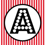 Free Printable "happy Birthday" Banner / Red, Black & White   Free Printable Happy Birthday Banner