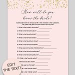 Free Printable How Well Do You Know The Bride Game Cards   Download   How Well Do You Know The Bride Free Printable