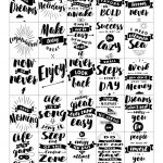 Free Printable Inspirational Quote Stickers For Your Planner   Free Printable Quote Stencils