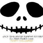 Free Printable Jack Skellington Pumpkin Carving Stencil Templates   Jack Skellington Stencil Free Printable