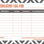 Free Printable: Medication Log | Planner Ideas & Printables   Free Printable Medication Log