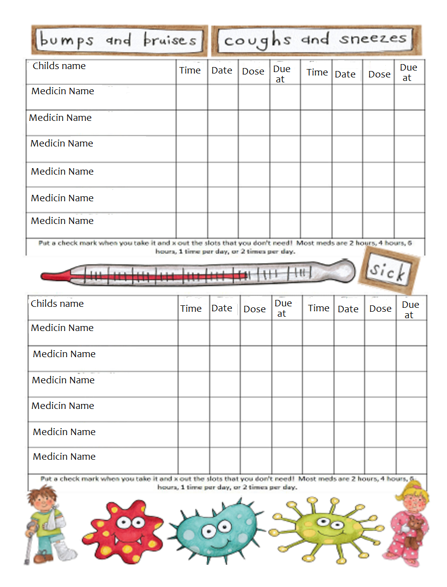 Free Printable Medicine Chart | Jourenal Ideas | Pinterest | Charts - Medication Chart Printable Free