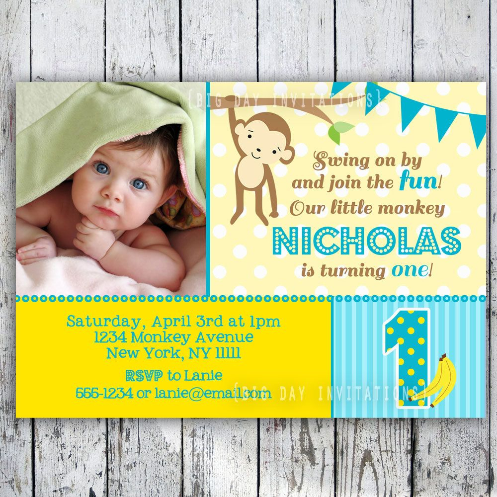 Free Printable Monkey Birthday Party Invitations | Monkey Party - Free Printable Monkey Birthday Party Invitations