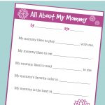 Free Printable Mother's Day Interview For Kids   No Time For Flash Cards   Free Printable Mother's Day Questionnaire