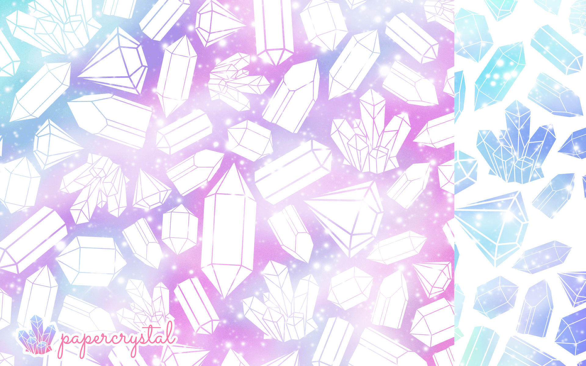 Free Printable Origami Paper - Crystal Galaxy Pattern - Paper Kawaii - Free Printable Paper