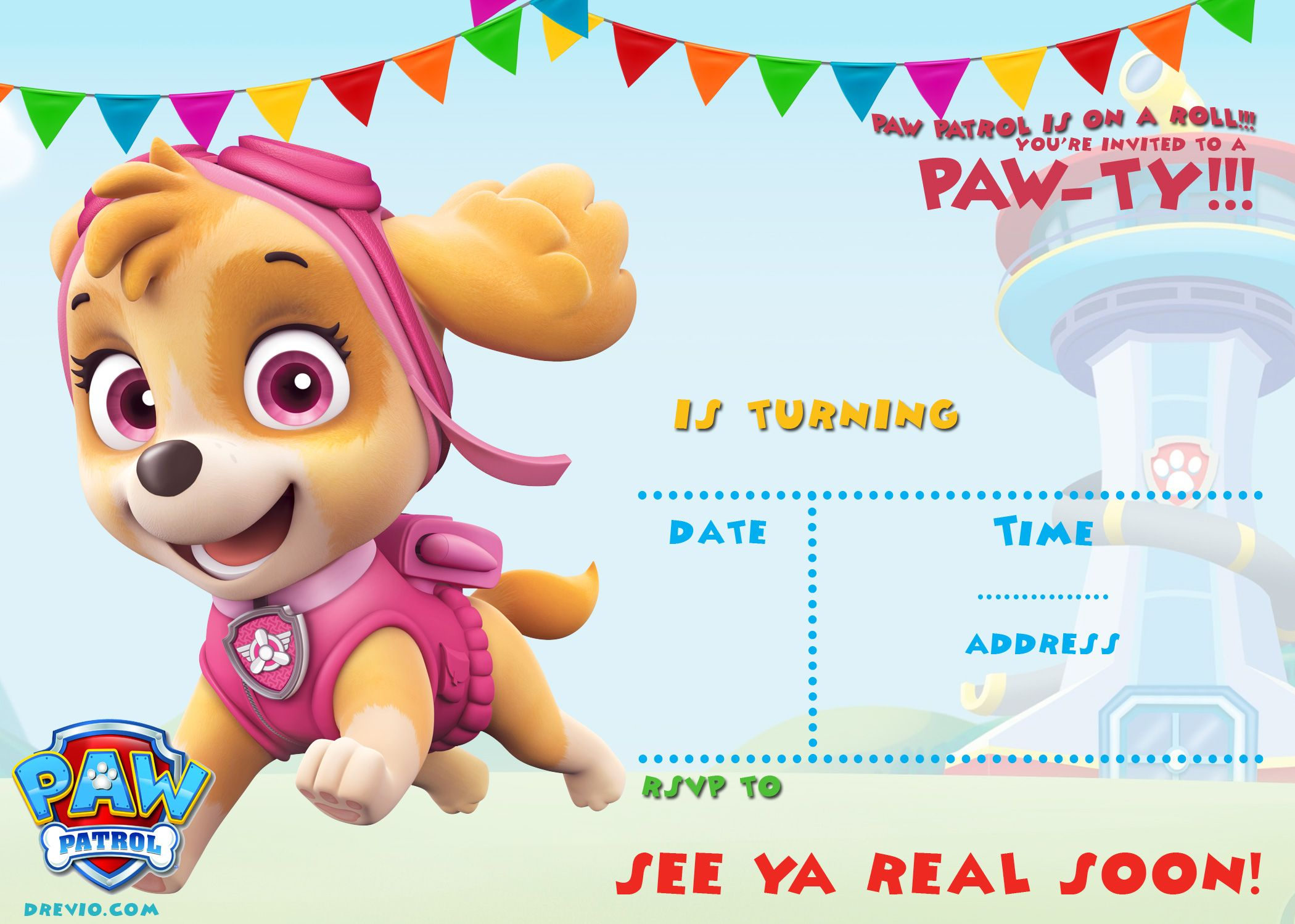 Free Printable Paw Patrol Invitation Template - All | Free - Free Printable Paw Patrol Invitations