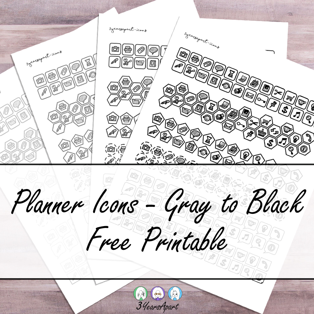 Free Printable Planner Icons - Neutrals | Free Download Bullet - Free Printable Icons