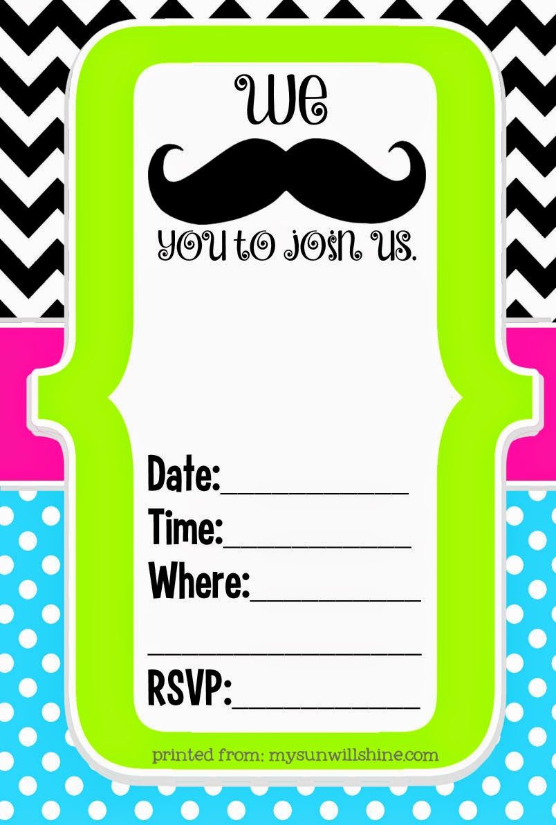 Free Printable Pool Party Birthday Invitations Superhero  | Pool - Free Printable Mustache Invitations