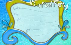 Free Printable Pool Party Invitation Template From - Free Printable Pool Party Invitations