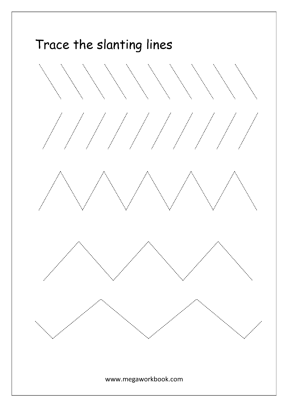 Free Printable Pre-Writing Tracing Worksheets For Preschoolers - Free Printable Preschool Worksheets Tracing Lines