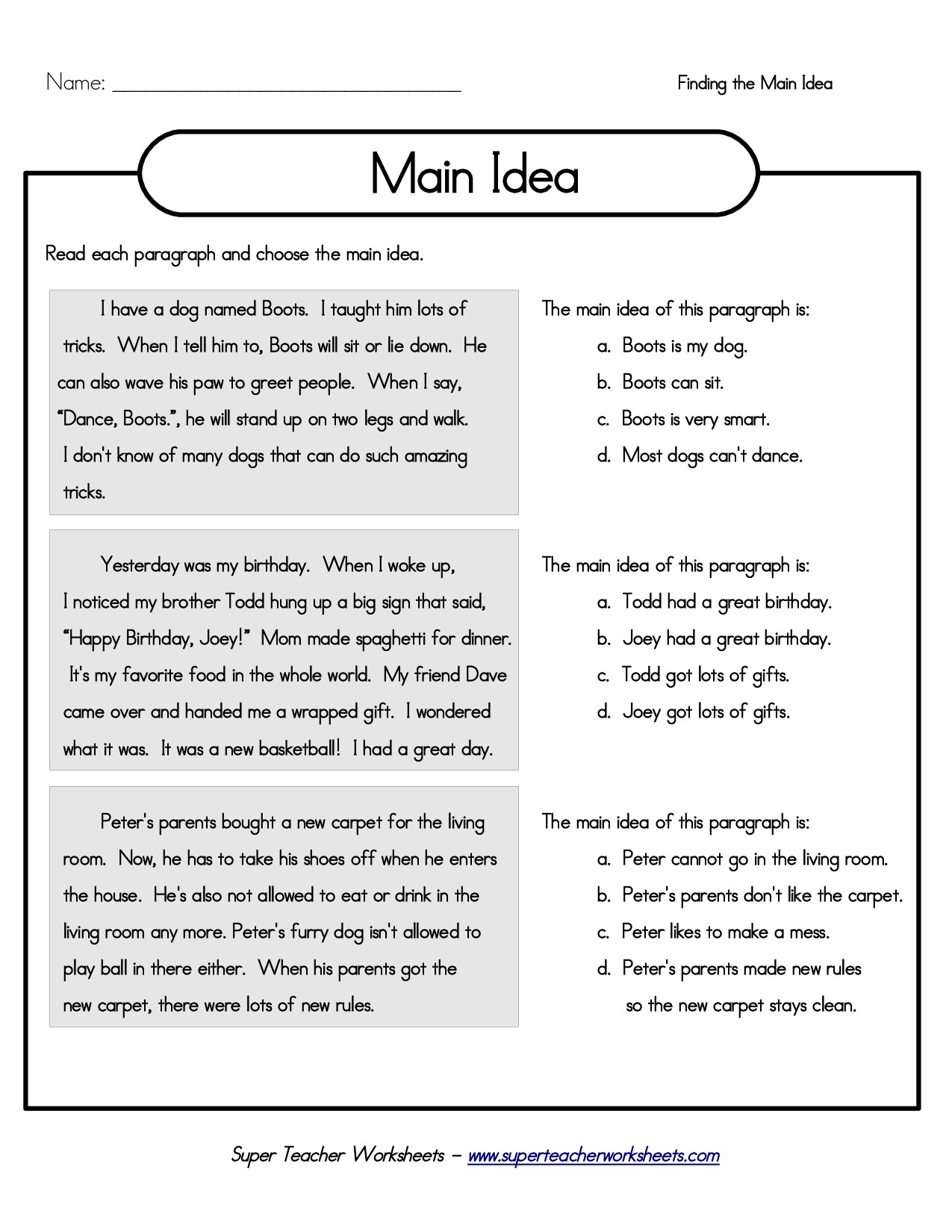 Free Printable Reading Comprehension Worksheets 3Rd Grade To - Free Printable Reading Comprehension Worksheets For 3Rd Grade