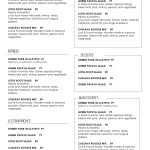 Free Printable Restaurant Menu Templates Printables And   Mysembalun   Free Printable Restaurant Menu Templates