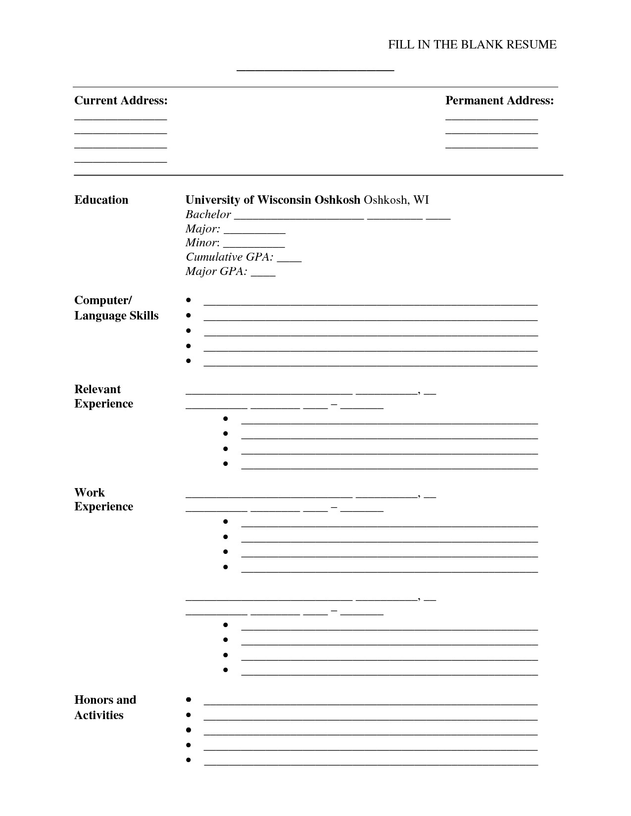 Free Printable Resume Builder Templates - Viaweb.co - Free Printable Resume Builder