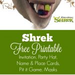 Free Printable Shrek Birthday Party: Invitation, Game, Party Hat   Free Printable Shrek Birthday Invitations