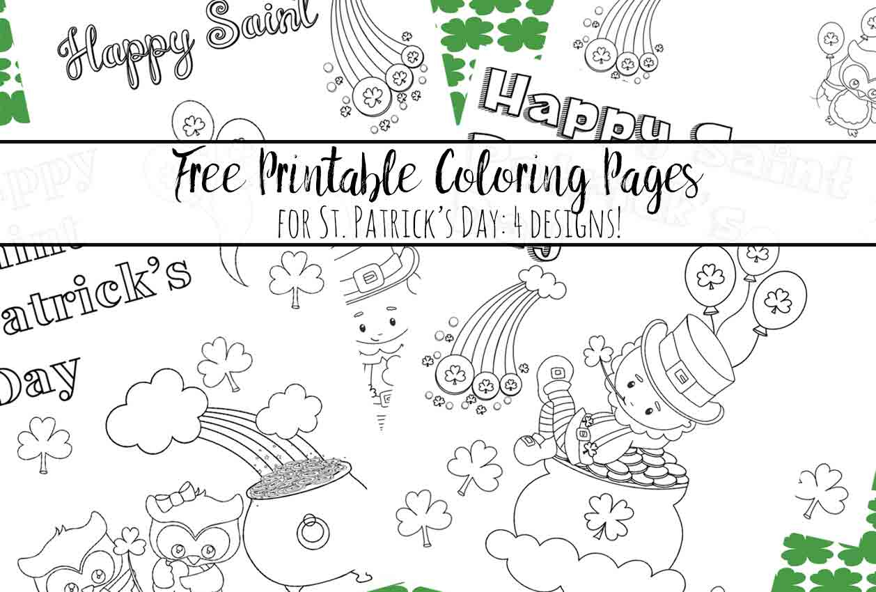 Free Printable St. Patrick&amp;#039;s Day Coloring Pages: 4 Designs! - Free Printable St Patrick Day Coloring Pages