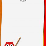 Free Printable Teacher Owl Card | Kids | Free Printable Stationery   Free Printable School Stationery Borders