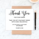 Free Printable Thank You Cards For Business   Chicfetti   Free Printable Custom Thank You Cards
