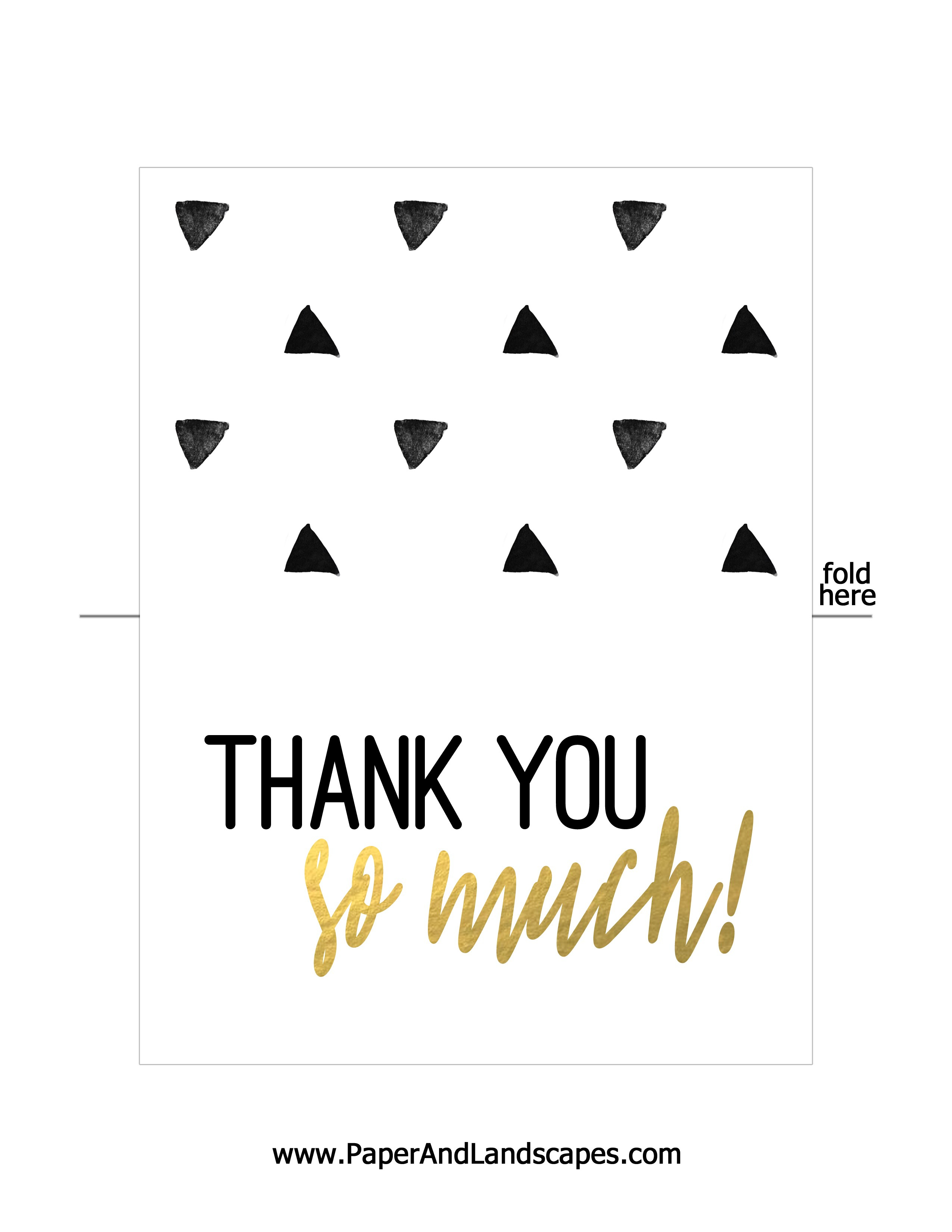 Free Printable Thank You Cards - Paper And Landscapes - Free Printable Thank You