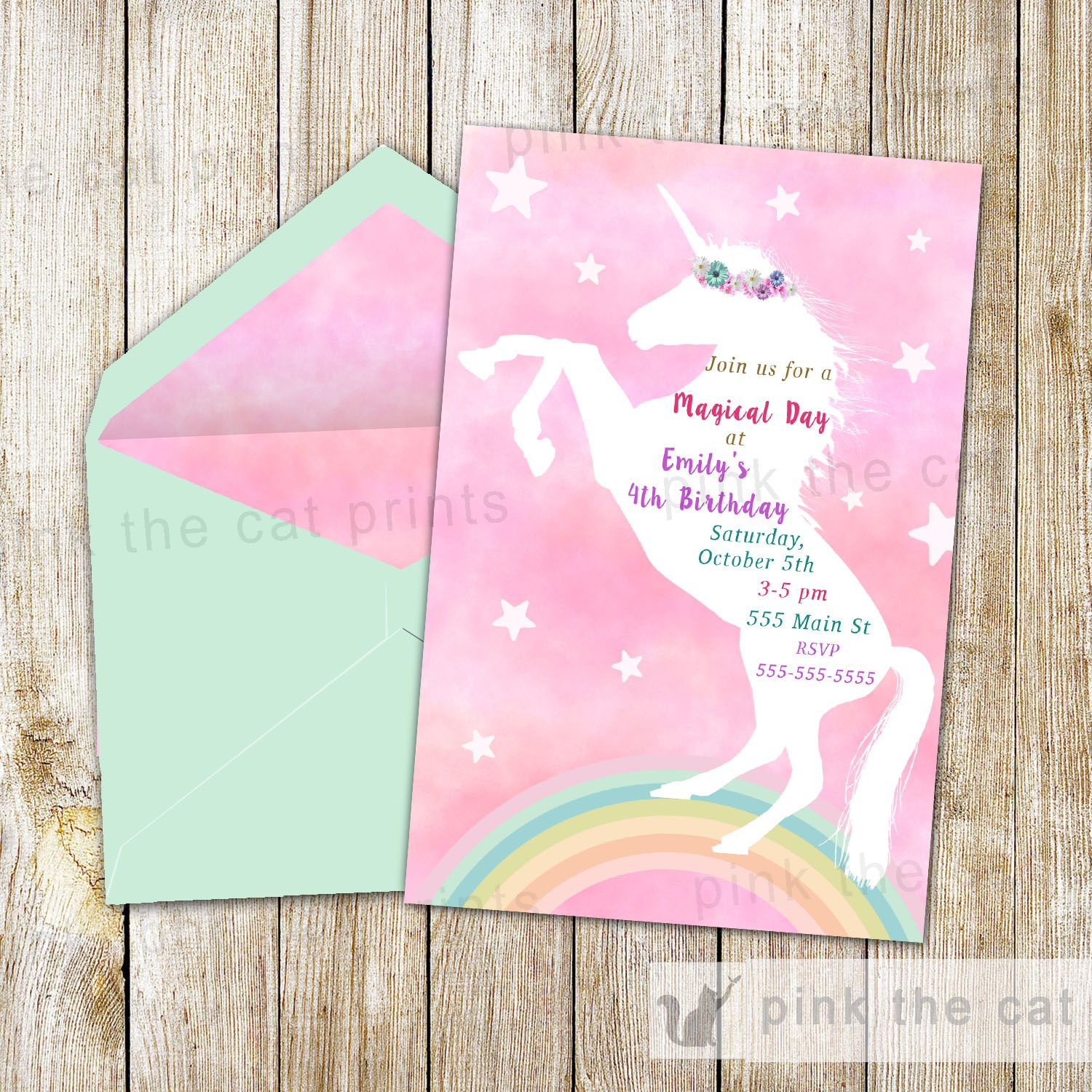 Free Printable Unicorn Invitations | Freebies | Unicorn Invitations - Free Printable Unicorn Invitations