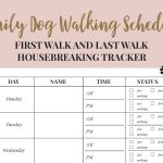 Free Printable Walking The Dog Log   How To Set A Schedule And   Free Printable Walking Log
