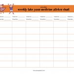 Free Printable Weekly Medicine Sticker Chart | My Loves | Pinterest   Medication Chart Printable Free