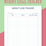 Free Printable Weight Loss Tracker – Instant Download Pdf   Free Printable Weight Loss Graph Chart