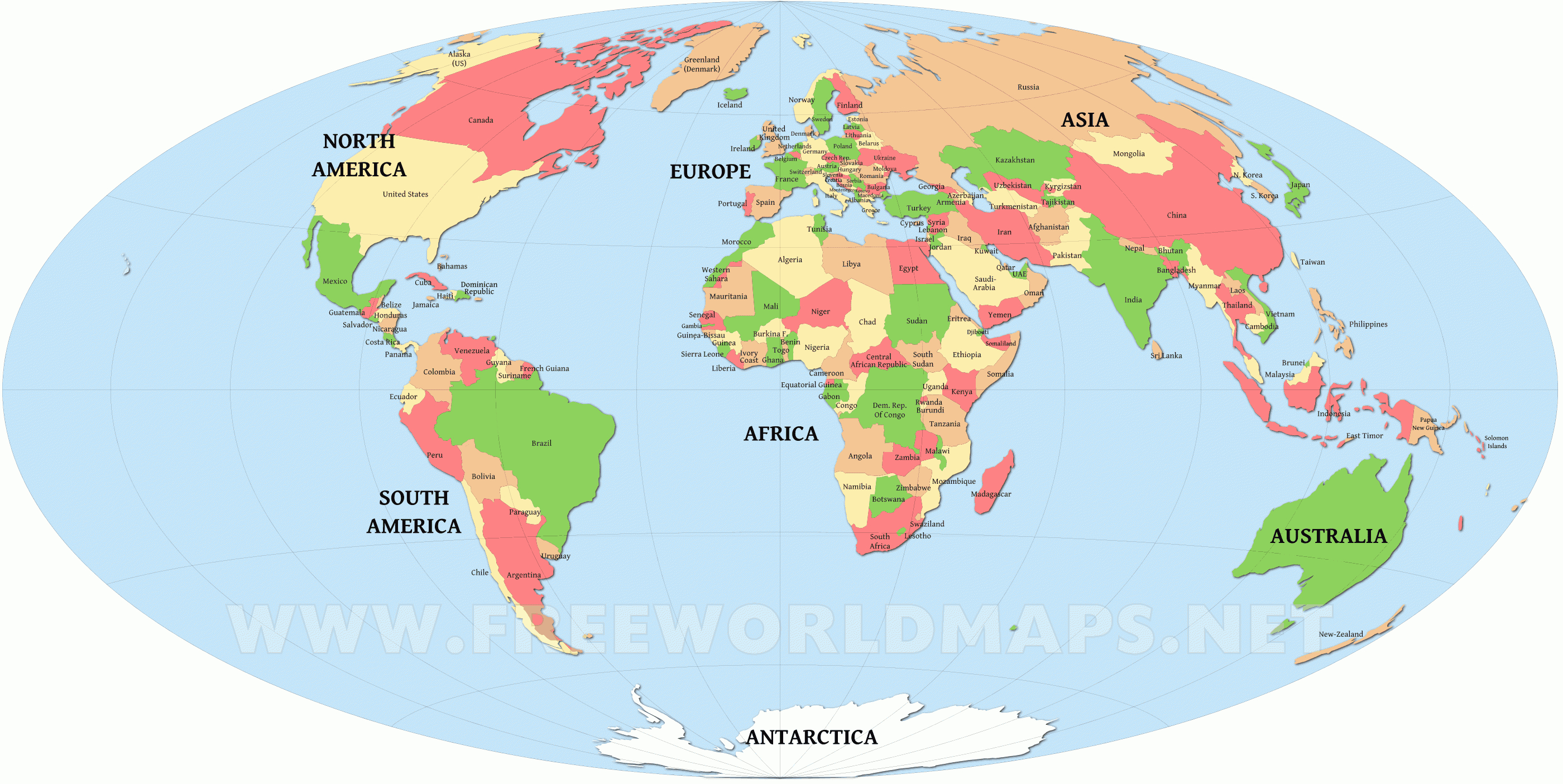 Free Printable World Maps - Free Printable World Map