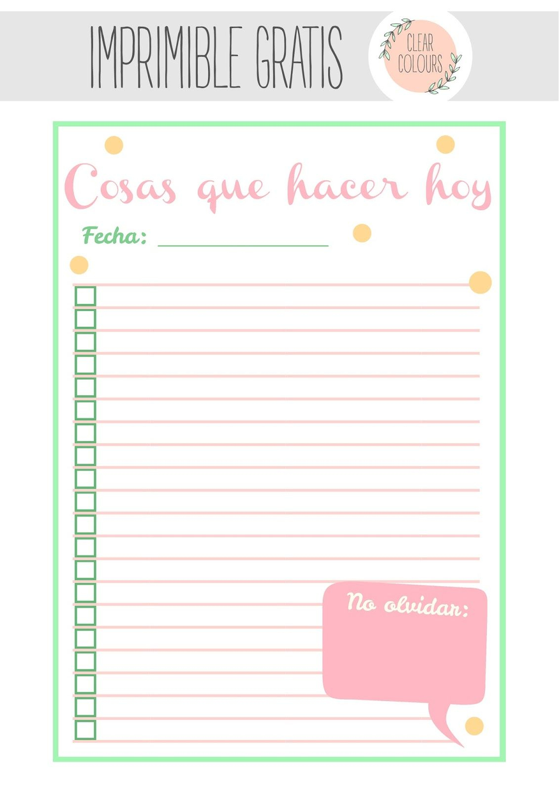 Free Printables: To Do List | Printables | Planner Pages, Kikki K - Free Printable Hoy Sheets