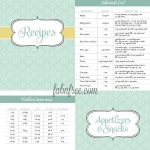 Free Recipe Binder In 3 Color Options | Recipe Binder Ideas   Free Printable Recipe Binder Templates