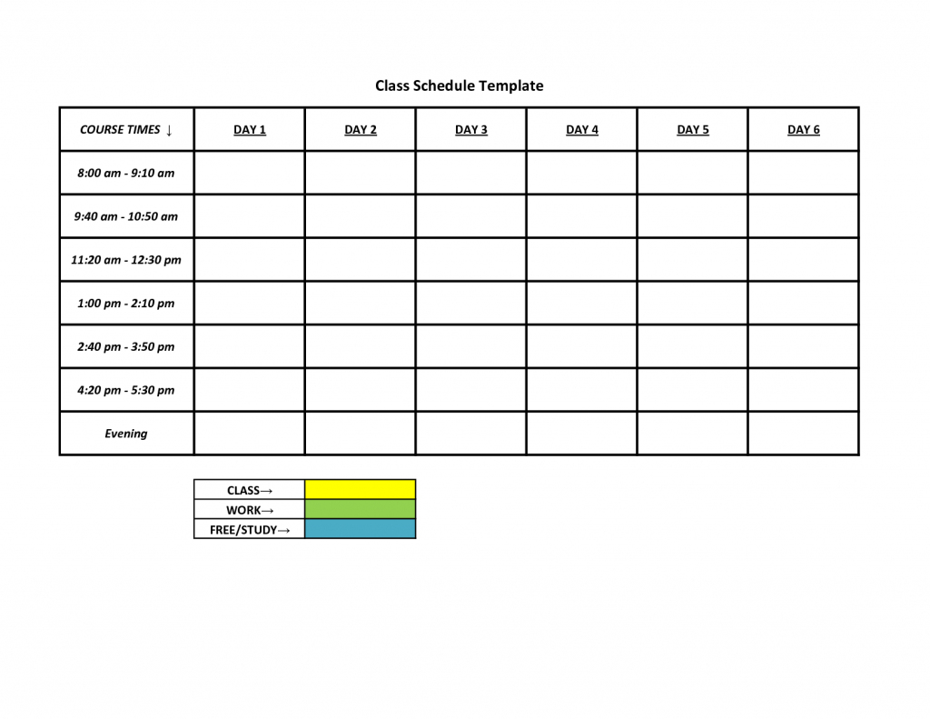 Free Schedule Maker App Middle School Class Planner For Teachers - Free Printable Work Schedule Maker