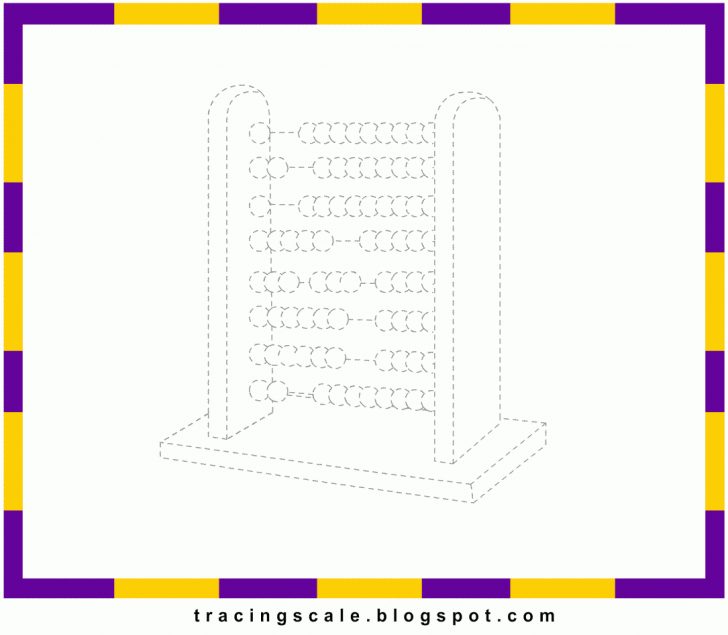 Free Tracing Worksheet Printable: Abacus Tracing Picture Free Free Tracing Worksheet Printable: Abacus Tracing Picture Free