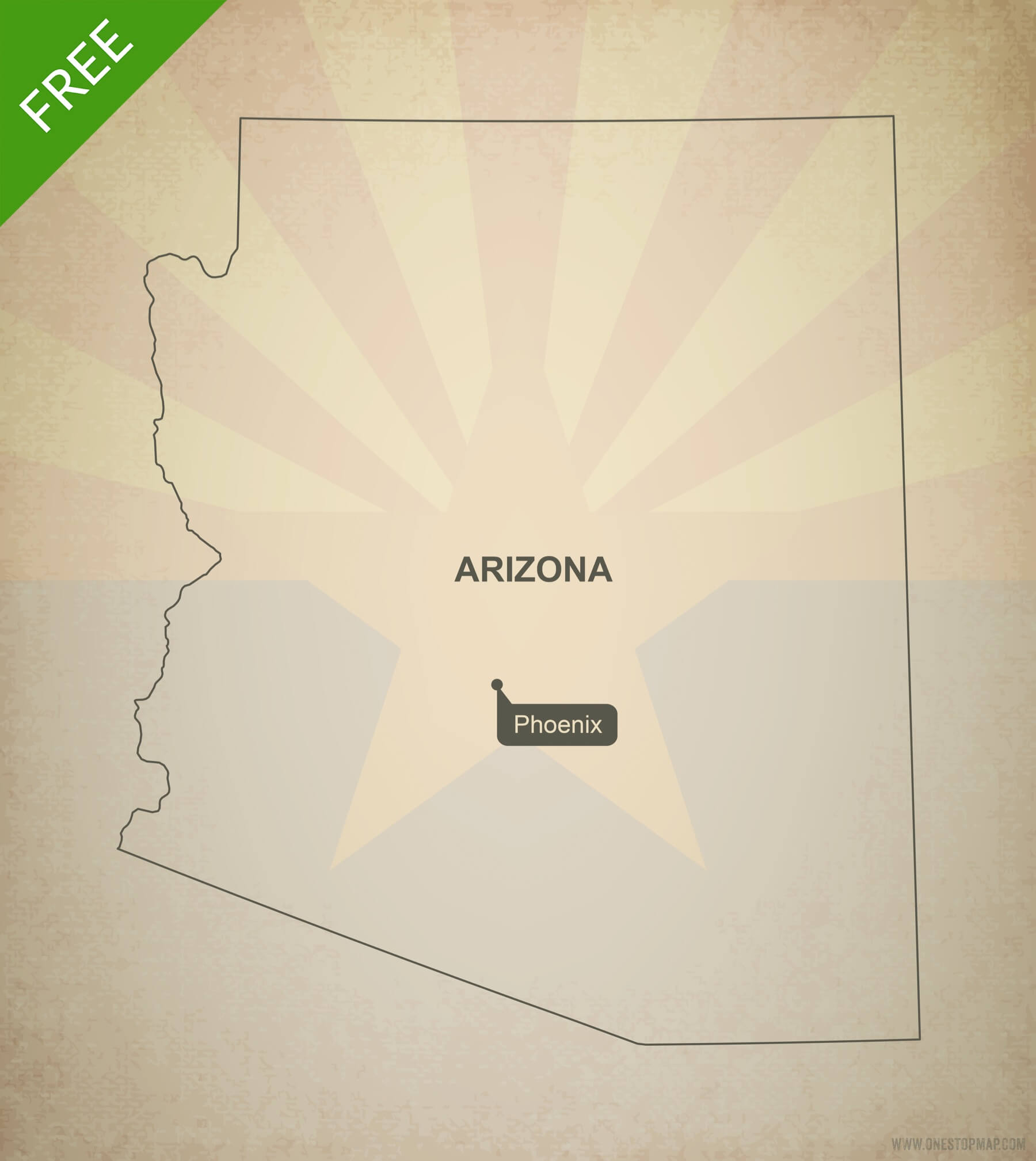 Free Printable Map Of Arizona