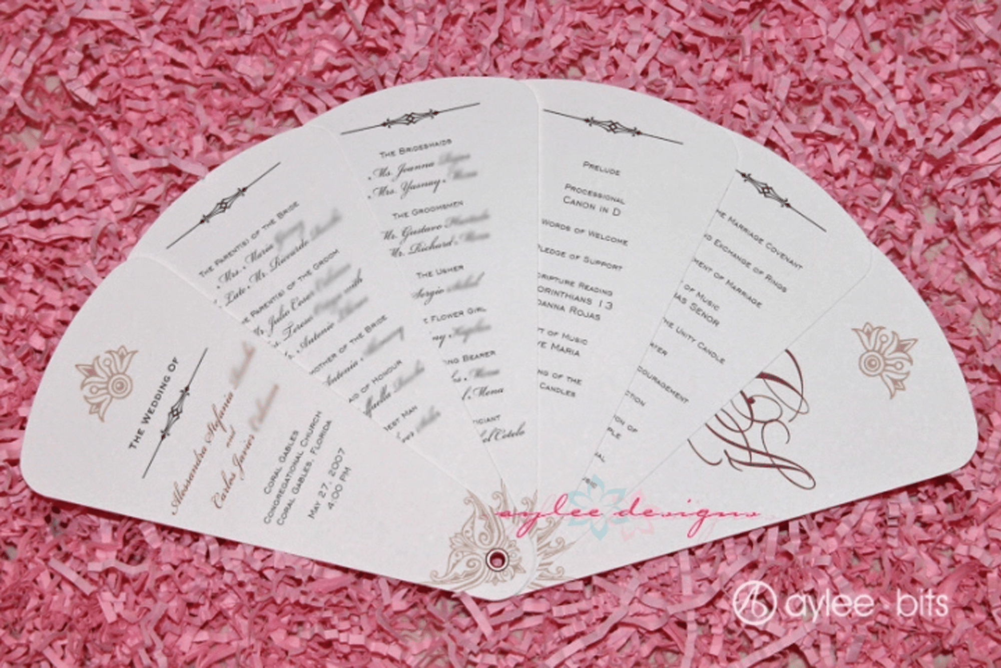 Free Wedding Program Templates You Can Customize - Free Printable Fan Wedding Programs