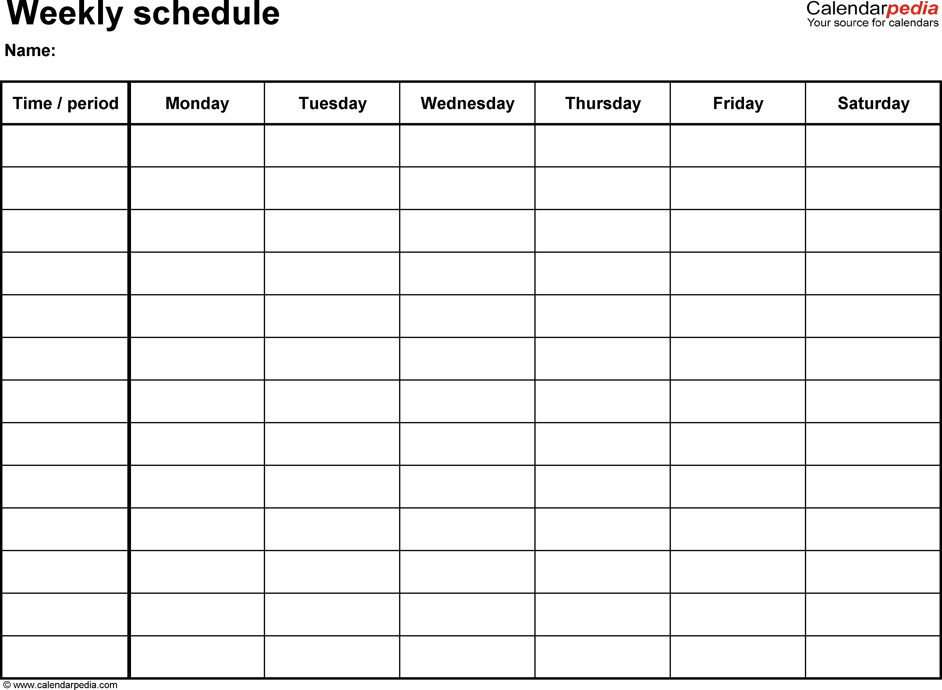 Free Weekly Schedule Templates For Word - 18 Templates - Free Printable Weekly Appointment Sheets