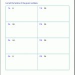 Free Worksheets For Prime Factorization / Find Factors Of A Number   Free Printable Greatest Common Factor Worksheets