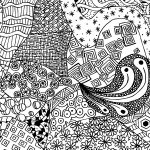 Free Zen Doodle Design Adult Coloring Page Printable With Zendoodle   Free Printable Zen Coloring Pages