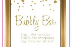 Freebie Friday - Bubbly Bar Sign | Birthday | Bubbly Bar, Bridal - Free Printable Bachelorette Signs