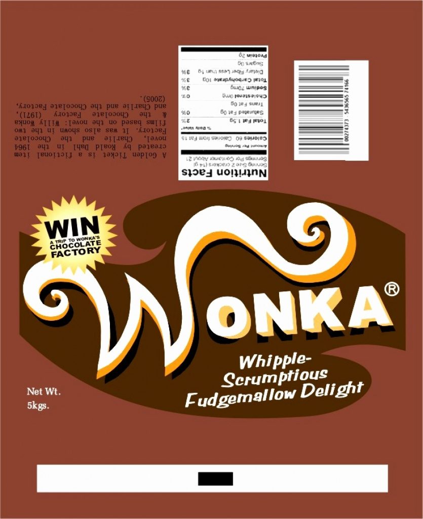 Full Size Candy Bar Wrapper Template Fresh Fein Wonka Bar Wrapper ...