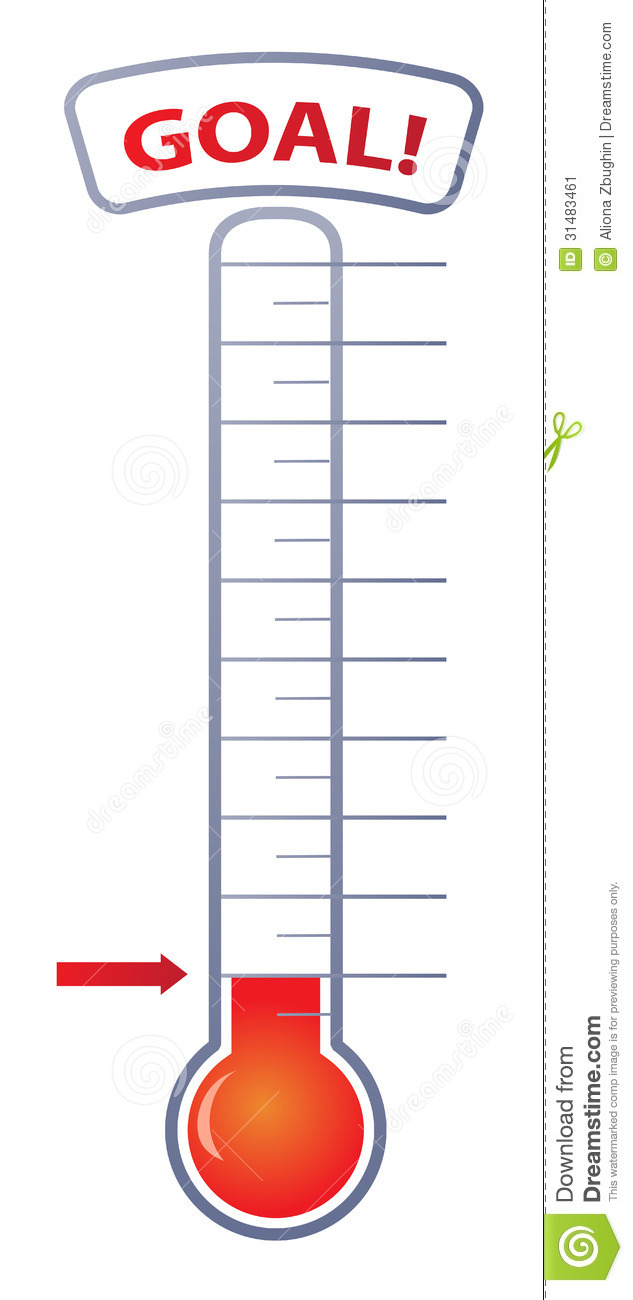 Fundraising Thermometer Printable | Clipart Panda - Free Clipart Images - Free Printable Thermometer Goal Chart