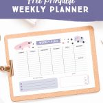Get Organised With This Free Printable Weekly Planner   Cute   Free Printable Weekly Planner