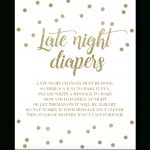 Gold Baby Shower Nursery Rhyme Game Printable In 2019 | Baby Shower   Late Night Diaper Sign Free Printable