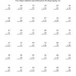 Grade Mixed Addition Subtraction Worksheets Math Free Printable And   Free Printable Double Digit Addition And Subtraction Worksheets