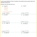 Hcf And Lcm Worksheet Year 6 | Free Printables Worksheet   Free Printable Lcm Worksheets